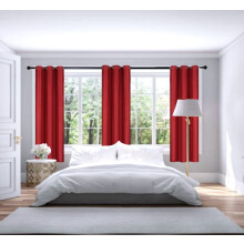 Burgundy Blackout Curtains Set of 2 Panels 95"