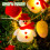 Christmas snowman string lights 10 LED 5.4 ft battery 6
