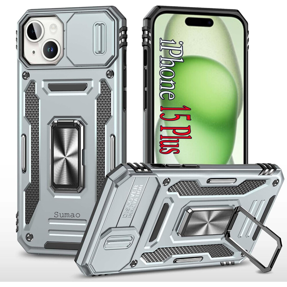 Sumao Iphone 15 Plus Case With Ring, Military-Grade 393040350861