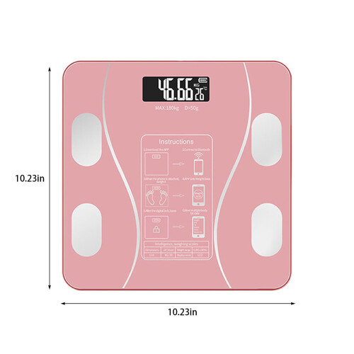 Digital Bathroom Scale with BMI and Body Fat Analysis Pink 2