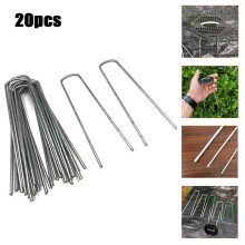 SUNFEX galvanized metal U-shaped tent pegs 20 pcs