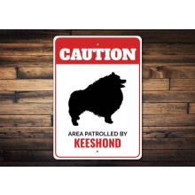 Keeshond-Hundeschild aus Metall, 8 x 12 Zoll