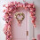 Silk Rose Heart Wreath Fabric Garland 1 Pack 4