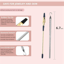 4 Pcs Bracelet Helper Tool, Bracelet Helper Tool Hook, Wearing Tool Aid, Metal Bracelet Helper Tool (Silver and Gold)