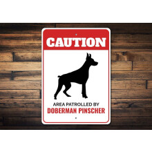 Dobermann Pinscher Metallschild 8x12 Zoll