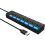 Hub USB 2.0 a 7 porte con interruttori e LED individuali, Hub USB 2.0 1