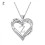Silver Plated Initial Heart Charm Necklace for Women 1