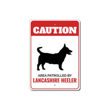 Warnschild aus Metall – Bewacht von Lancashire Heelern (8x12 Zoll)