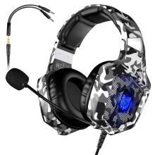SHAOSZC K8 camouflage white gaming headset stereo over-ear