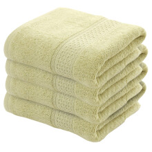 Bath Towel Set Cotton 4-Piece 28" x 55" Green