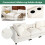 LUCKHAO L-style upholstered modular sectional sofa with 6