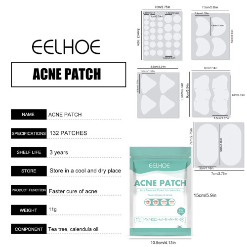 YATLTE hydrocolloid acne patches 102 pcs 8 sizes 1