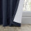 Grasscloth curtain panel navy 54 in W x 54 in L 2