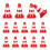 Mini Plastic Traffic Cones for Kids 50 pcs 2