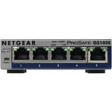 NETGEAR GS105E-200PES network switch Managed L2/L3 Gigabit Ethernet (10/100/1000) Grey