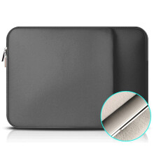 Kleurrijke universele waterdichte etui met dubbele ritssluiting, laptophoes, notebookhoes, grijs (11,6 inch).