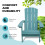 Adirondack Chair Blue Weather-Resistant Plastic 1 8