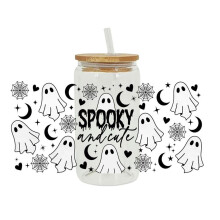 UV DTF Cup Wraps Halloween Ghost Bat Spiderweb Pumpkin 6