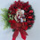 Red Christmas Wreath with Lights and Bow 2024 7