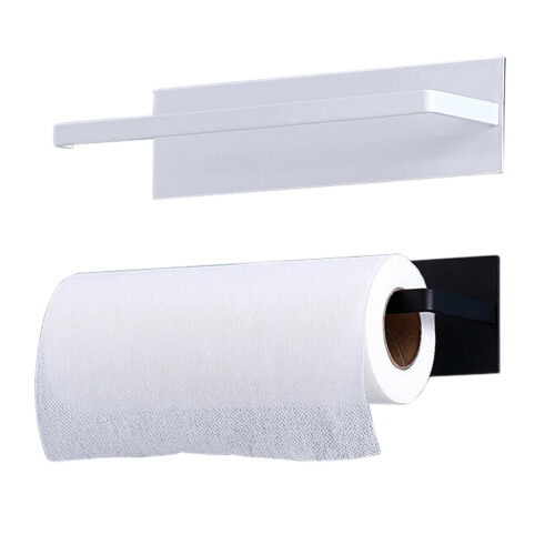 Papirhåndkleholder til underskap, hvit, selvklebende