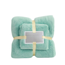 Cotton Hand Towels Soft Absorbent Bathroom 2-Pack Green