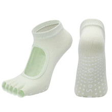 Women's backless five-toe yoga socks cotton non-slip 1 pair