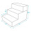 Foam Pet Stairs Foldable 3-Step Gray Lattice 16.5 in 4