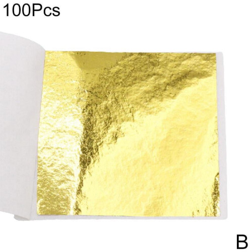 Double Gold Foil Leaf Paper Edible 100 Sheets