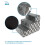 Foam Pet Stairs Foldable 3-Step Gray Lattice 16.5 in 3