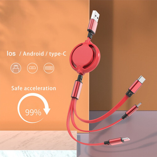 Sulihua infällbar 3-i-1 USB-kabel