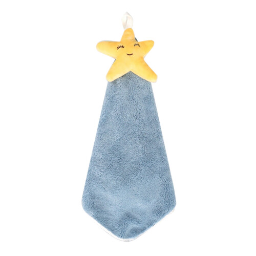 Hanging hand towels with loop absorbent blue