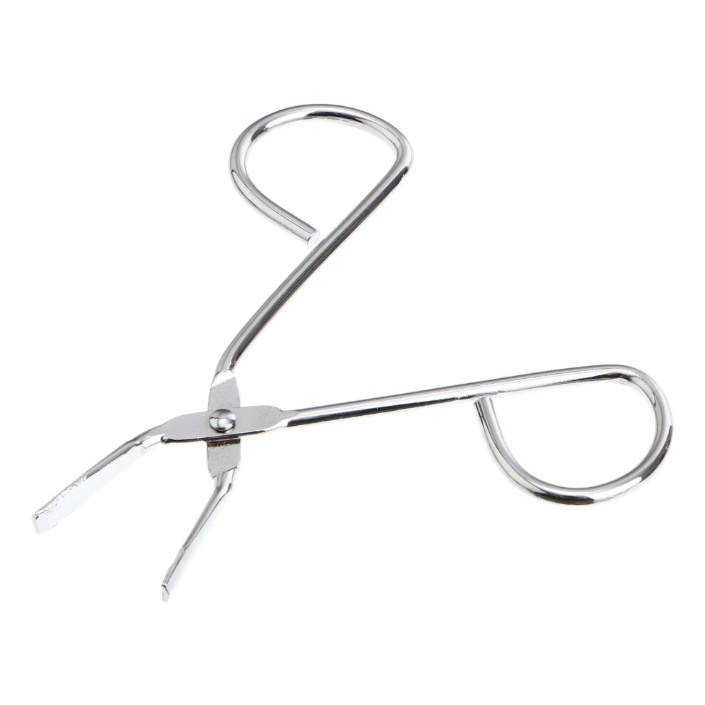 Stainless steel eyebrow tweezers silver 1 piece