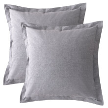 Levtex Home Camden Euro Shams -liinavaatesetti, harmaa, 26x26 tuumaa