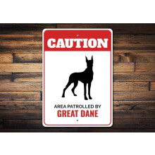 Great Dane kutyatábla fémből 8x12 hüvelyk