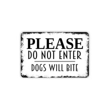 Hundewarnschild aus Metall, Wanddekoration, 8 x 12 Zoll