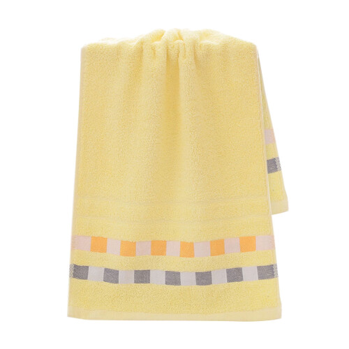 Bath Towel Set Cotton Soft Quick-Dry Absorbent Yellow