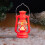 Vintage handheld oil lamp decor red small 6