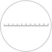 Reticle Súilín Micreascóip Trastomhas 24mm 10mm/200Div