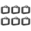 Travel Makeup Bag Transparent PVC 6-Pack 1