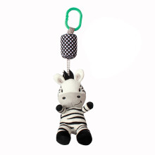 Baby wind chime toy - black and white striped horse,