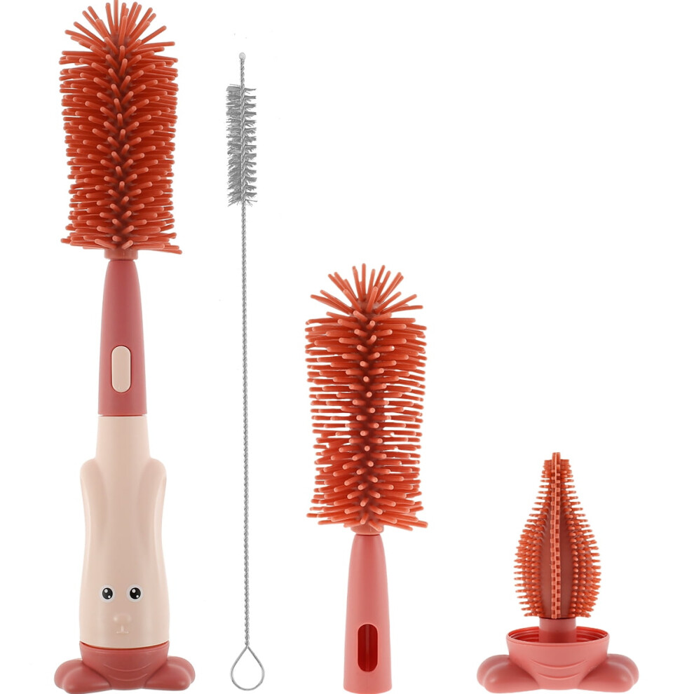 Silicone Baby Bottle Brush Set with Straw Cleaner
