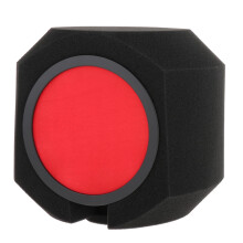 Filtre anti-pop pour microphone, écran en mousse insonorisante rouge