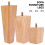 Sofa Legs Wooden Straight 4PCS 6cm Height 1