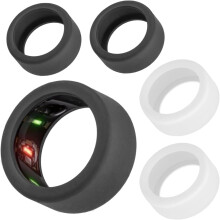 Juego de 4 fundas de silicona elásticas duraderas MOPNGXT para anillos - Protección flexible y duradera para entrenamientos - Compatible con Oura