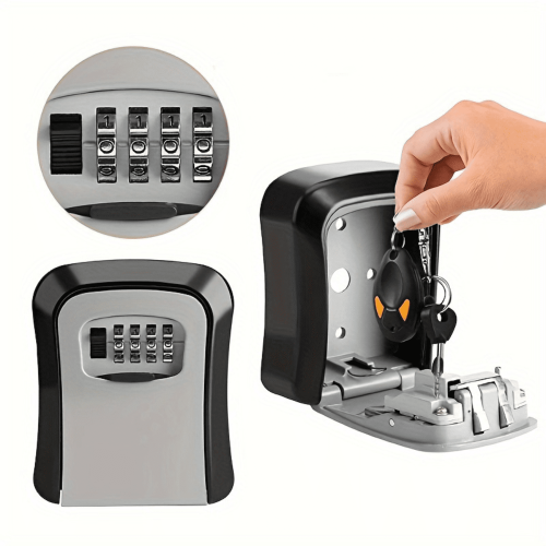 SHAOSZC Wall-Mounted Key Lock Box 4-Digit Combination 1