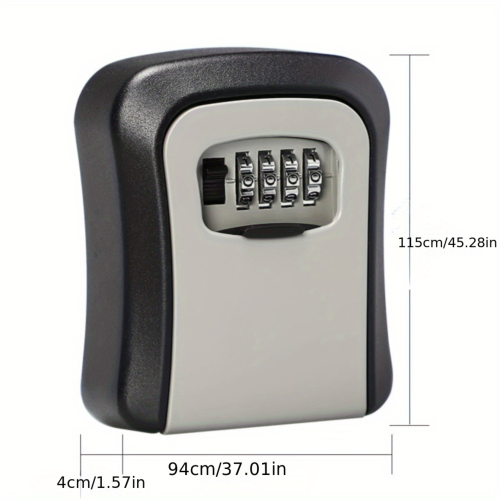 SHAOSZC Wall-Mounted Key Lock Box 4-Digit Combination 2