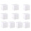 White Square Gift Boxes for Cupcakes 10 pcs 12x12x12 cm 1
