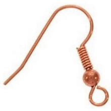 Ohrstecker 18 mm mit 3 mm Perle und Spirale, 50 Stück