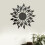 3D Sun Mirror Wall Sticker Acrylic Home Decor Black 1