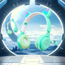 Naxoaeo Cat Ear Headphones Bluetooth Wireless/Wired
